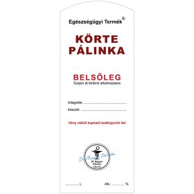 Pálinkás cimke Belsőleg Körte Hosszú 5 db/csomag