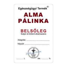 Pálinkás cimke Belsőleg Alma 5 db/csomag