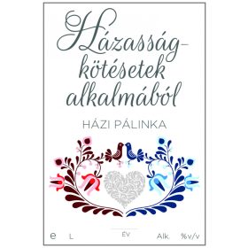   Pálinkás cimke Házasságkötésetek alkalmából Házi pálinka 5 db/csomag