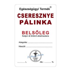 Pálinkás cimke Belsőleg Cseresznye 5 db/csomag