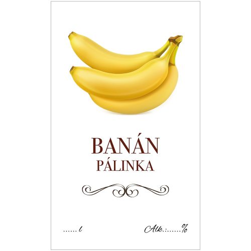 Pálinkás cimke ECO Banán5 db/csomag