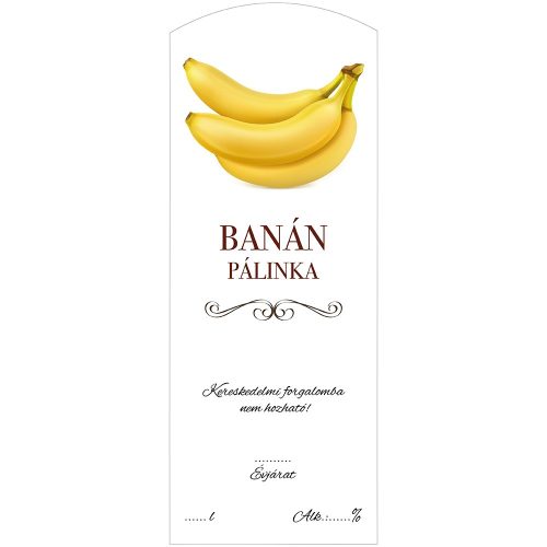 Pálinkás cimke ECO Banán Hosszú 5 db/csomag
