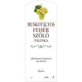   Pálinkás cimke ECO Muskotályos fehér szőlő Hosszú 5 db/csomag