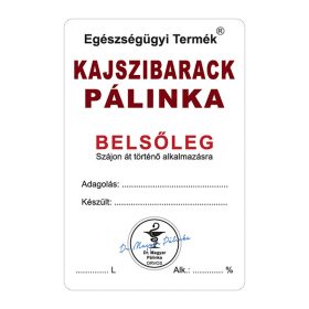 Pálinkás cimke Belsőleg Kajszibarack 5 db/csomag