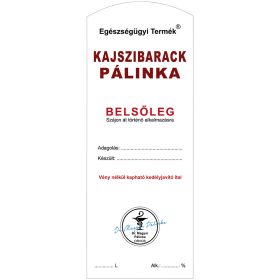 Pálinkás cimke Belsőleg Kajszibarack Hosszú 5 db/csomag