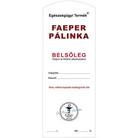 Pálinkás cimke Belsőleg Faeper Hosszú 5 db/csomag