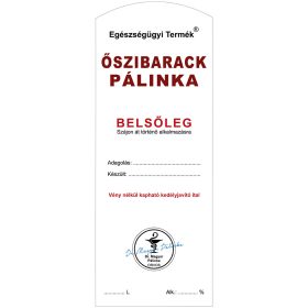 Pálinkás cimke Belsőleg Őszibarack Hosszú 5 db/csomag