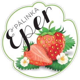 Pálinkás cimke Kicsi Eper 5 db/csomag