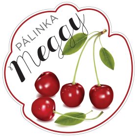 Pálinkás cimke Kicsi Meggy 5 db/csomag