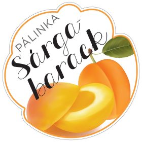 Pálinkás cimke Kicsi Sárgabarack 5 db/csomag