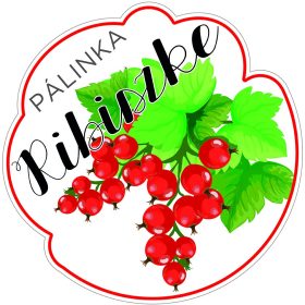 Pálinkás cimke Kicsi Ribiszke 5 db/csomag