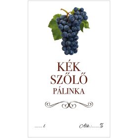 Pálinkás cimke ECO Kék szőlő 5 db/csomag