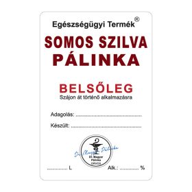 Pálinkás címke Belsőleg Somos szilva 5 db/csomag