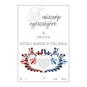   Pálinkás cimke A násznép egészségére Gönci barack 5 db/csomag