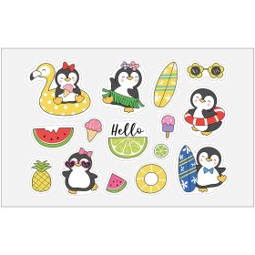 Vasalható állatos-pingvin matrica csomag