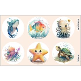 Öntapadós tengeri világ matrica csomag