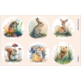 Vasalható erdei állatkák matrica csomag