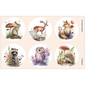 Vasalható erdei állatkák V2 matrica csomag