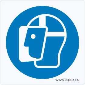   Arcvédő használata kötelező! Öntapadós matrica 100x100 mm