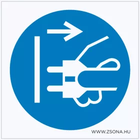   A készülék nyitás előtt áramtalanítandó! Öntapadós matrica 100x100 mm