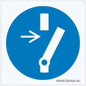   A készülék nyitás előtt kikapcsolandó! Öntapadós matrica 100x100 mm