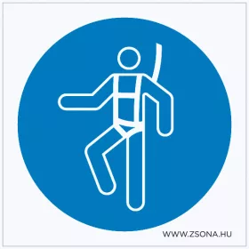   Testhevederzet használata kötelező! Öntapadós matrica 100x100 mm