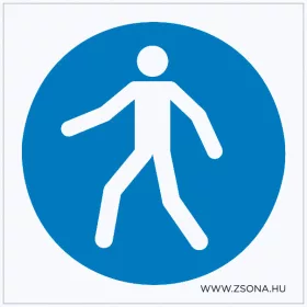 Gyalogosok részére! Öntapadós matrica 100x100 mm
