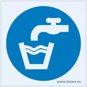 Ivóvíz Öntapadós matrica 100x100 mm