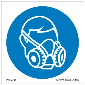   Porvédő maszk használata kötelező Öntapadós matrica 200x200 mm
