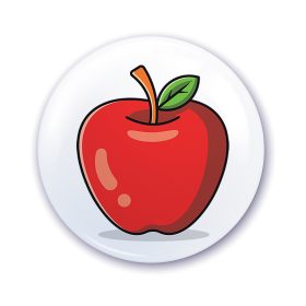 Nápis do škôlky na skrinku so vzorom červeného jablka