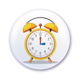 Nápis do škôlky na skrinku so vzorom hodín