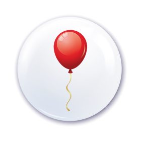 Nápis do škôlky na skrinku so vzorom červeného balóna