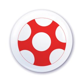   Nápis do škôlky na skrinky so vzorom červenej bodkovanej gule