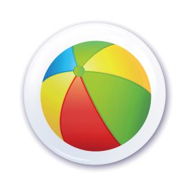 Nápis do škôlky na skrinku so vzorom plážovej lopty