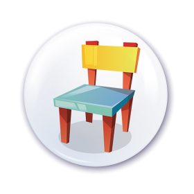 Nápis do škôlky na skrinku so vzorom stoličky