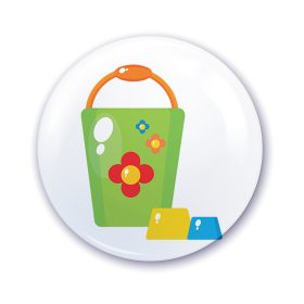 Nápis do škôlky na skrinku so vzorom vedierka