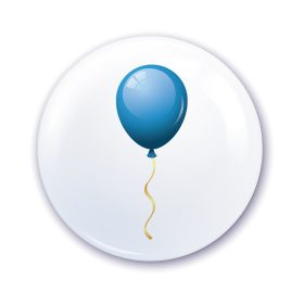 Nápis do škôlky na skrinku so vzorom modrého balóna