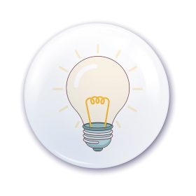 Nápis do škôlky na skrinku so vzorom žiarovky