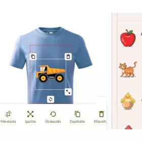 Ovis Kék póló egyedi mintával