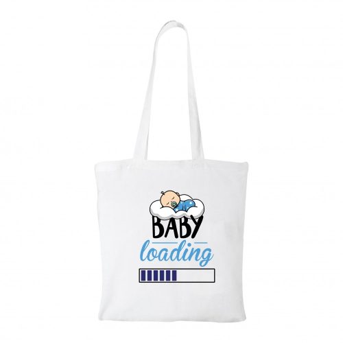 Baby loading fiú - Bevásárló táska fehér