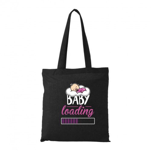 Baby loading lány - Bevásárló táska fekete