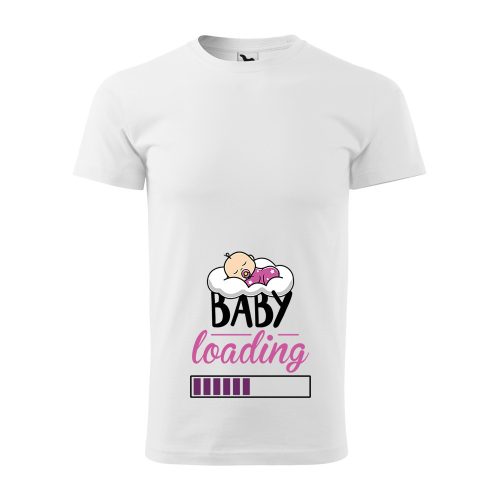 Póló Baby loading lány  mintával - Fehér XXL méretben
