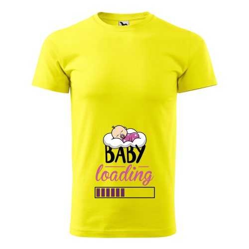 Póló Baby loading lány  mintával - Sárga XXXL méretben