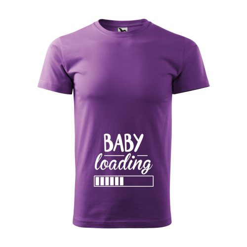 Póló Baby loading  mintával - Lila M méretben