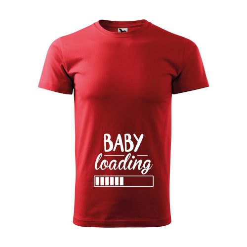 Póló Baby loading  mintával - Piros S méretben