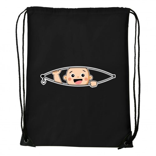 Kukucskáló kisbaba - Sport táska fekete
