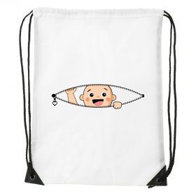 Kukucskáló kisbaba - Sport táska fehér