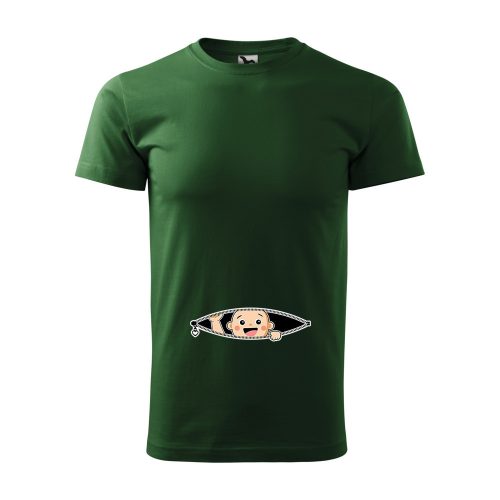 Póló Kukucskáló kisbaba  mintával - Zöld S méretben