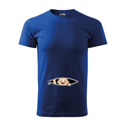 Póló Kukucskáló kisbaba  mintával - Kék XXXL méretben