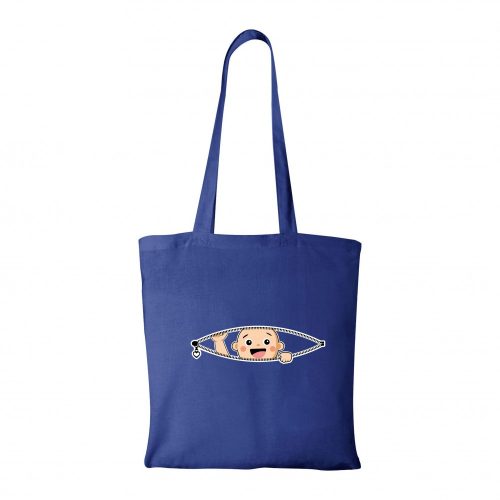 Kukucskáló kisbaba - Bevásárló táska kék